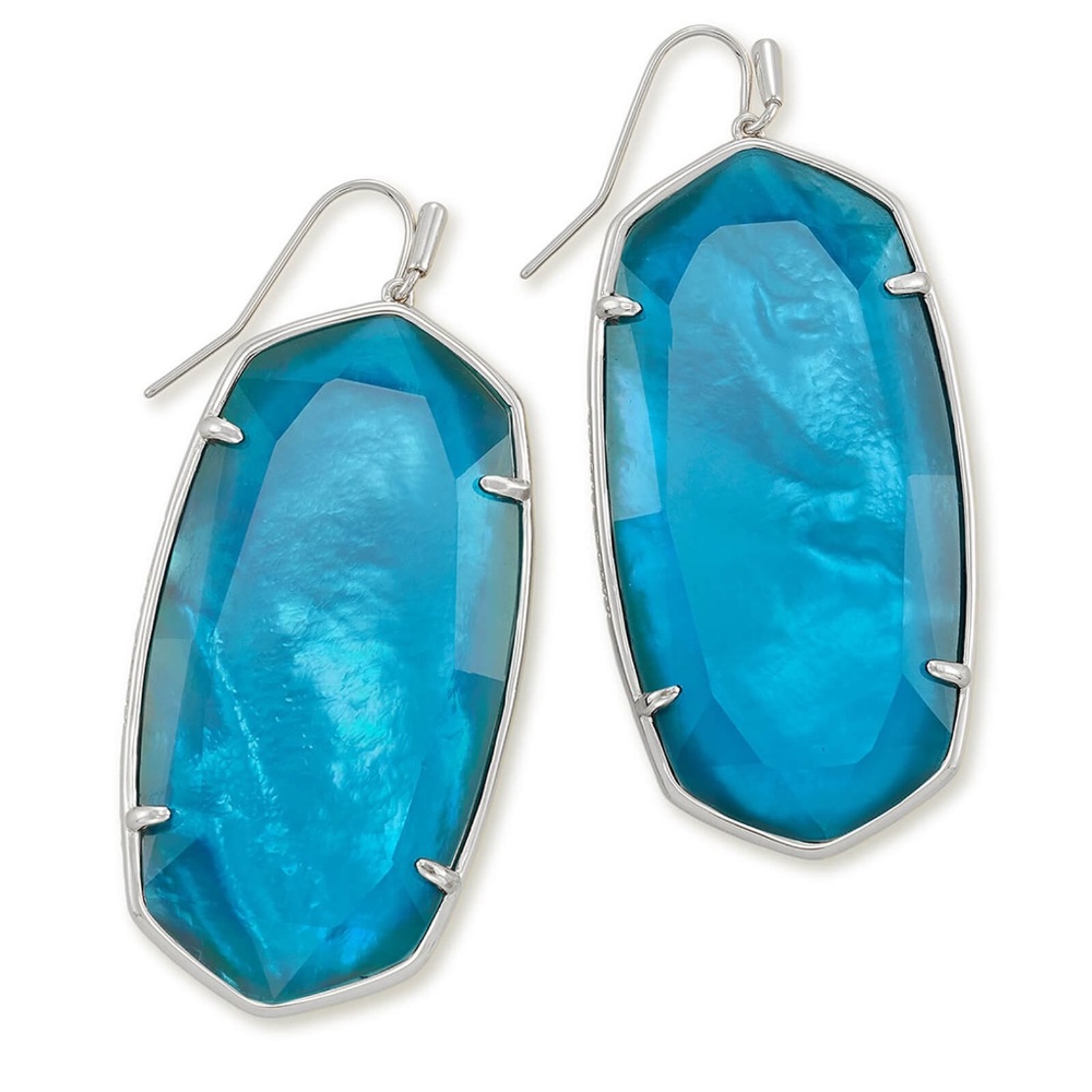 Faceted Danielle Silver Statement Earrings